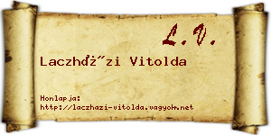 Laczházi Vitolda névjegykártya